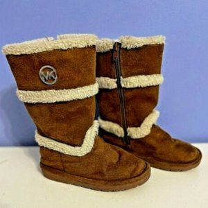 MICHAEL Michael Kors Toddlers "NEVERMIND 2" Carmel SerbaLike Suede Boots Size 10